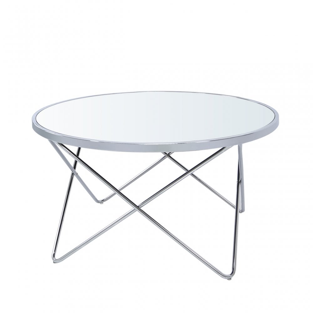 Atom Chrome &amp; Mirror Coffee Table
