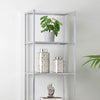 Logan 189cm Chrome and Glass 5 Tier Rectangular Display Unit-KD