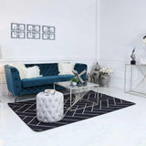 Luna Silver Metal Coffee Table Clear Glass Top