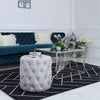 Luna Silver Metal Coffee Table Clear Glass Top
