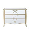 Pristina 3 Drawer Mirror Chest Champagne