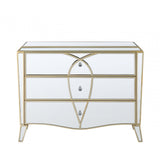Pristina 3 Drawer Mirror Chest Champagne