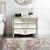 Pristina 3 Drawer Mirror Chest Champagne