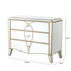 Pristina 3 Drawer Mirror Chest Champagne