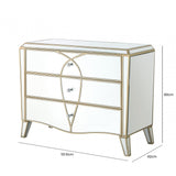 Pristina 3 Drawer Mirror Chest Champagne
