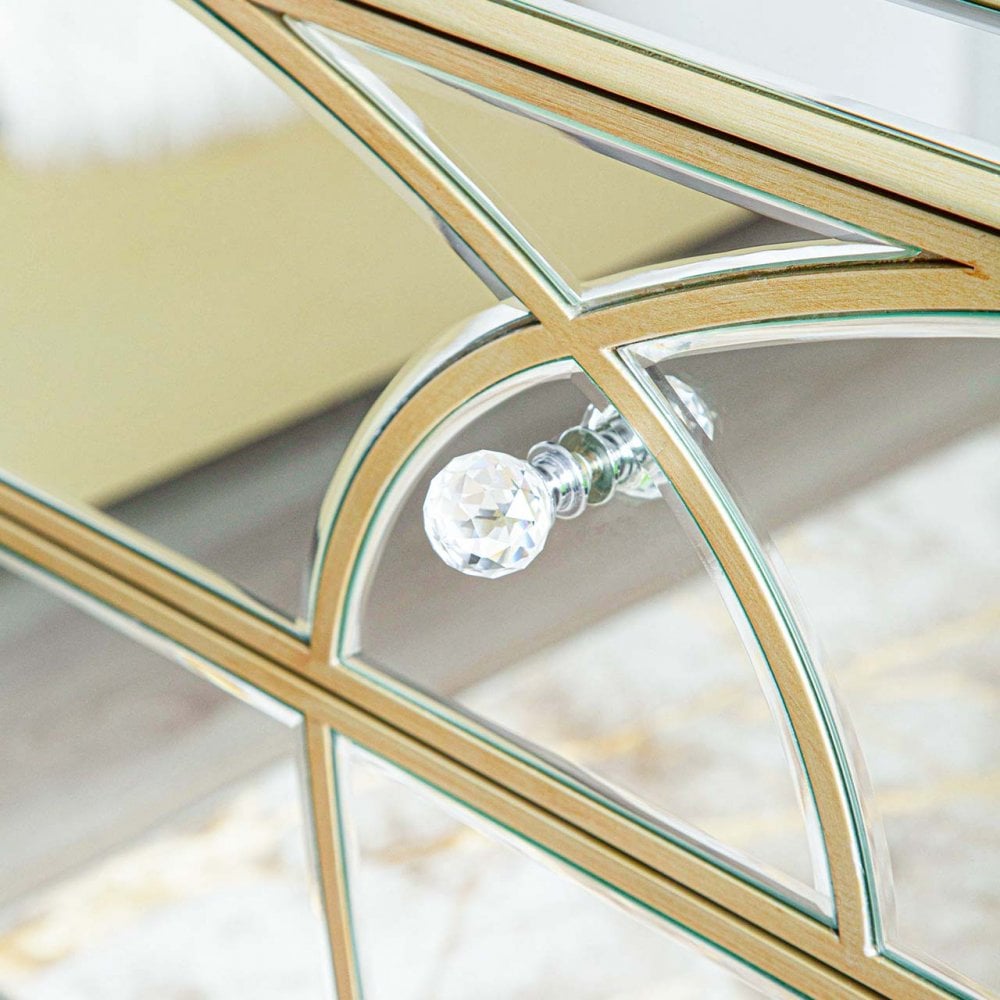 Pristina 3 Drawer Mirror Chest Champagne