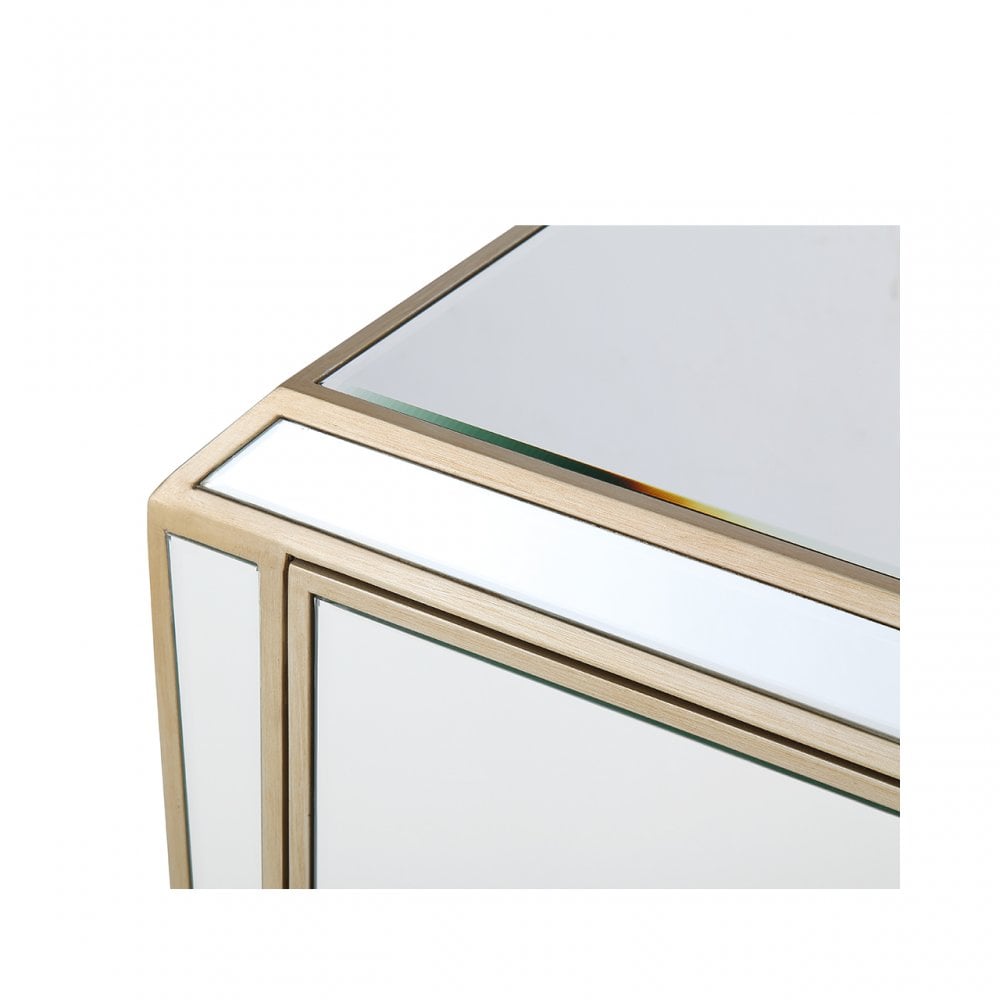 Pristina 3 Drawer Mirror Chest Champagne