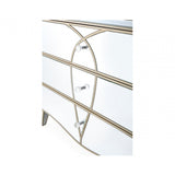 Pristina 3 Drawer Mirror Chest Champagne