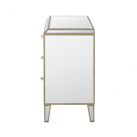 Pristina 3 Drawer Mirror Chest Champagne