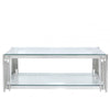 Cohen Steel Tubes &amp; Clear Glass Coffee Table