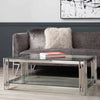 Cohen Steel Tubes &amp; Clear Glass Coffee Table