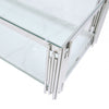 Cohen Steel Tubes &amp; Clear Glass Coffee Table