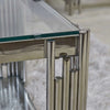 Cohen Steel Tubes &amp; Clear Glass Coffee Table