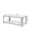 Cohen Steel Tubes &amp; Clear Glass Coffee Table