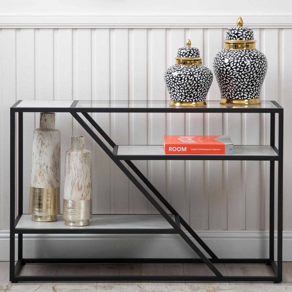 Ibarra Black and Grey Console Table - KD