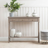 Delta Medium 3 Drawer Console Table Taupe - Ball Handle