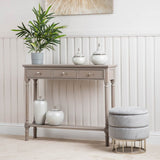 Delta Medium 3 Drawer Console Table Taupe - Ball Handle