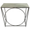 Ekanshi Console Table Black Black With Nickel Top