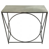 Ekanshi Console Table Black Black With Nickel Top