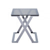 Axel Grey Gunmetal End Table with Smoke Glass- 2 Parts