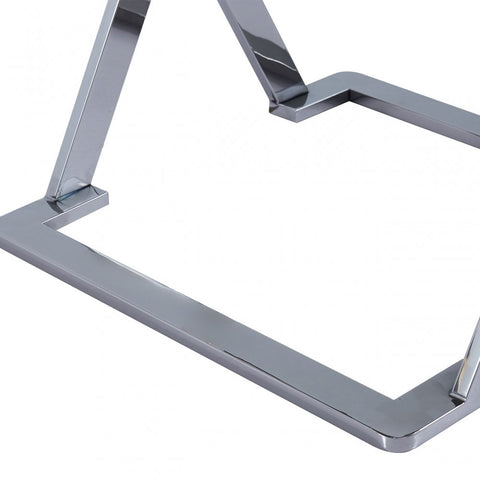 Axel Grey Gunmetal End Table with Smoke Glass- 2 Parts