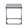 Axel Grey Gunmetal End Table with Smoke Glass- 2 Parts