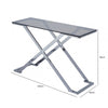 Axel Grey Gunmetal Console Table with Smoke Glass- 2 Parts