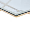 Axel Gold Metal Coffee Table with Clear Glass- 2 Parts