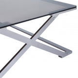 Axel Grey Gunmetal Coffee Table with Smoke Glass- 2 Parts