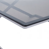 Axel Grey Gunmetal Coffee Table with Smoke Glass- 2 Parts
