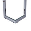 Aamari Grey Gunmetal Coffee Table with White Faux Marble Glass Top-KD