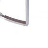 Owen Round Chrome Metal Coffee Table with Smoke Glass Top-2 Parts