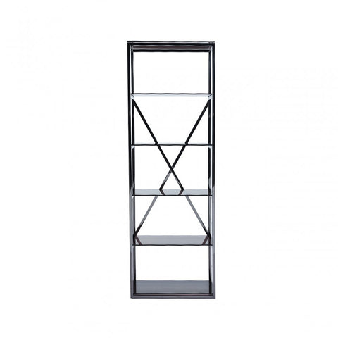 Axel 5-Tier Grey Gunmetal with Smoke Glass Display Unit - 2 Parts