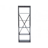 Axel 5-Tier Grey Gunmetal with Smoke Glass Display Unit - 2 Parts