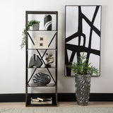 Axel 5-Tier Grey Gunmetal with Smoke Glass Display Unit - 2 Parts