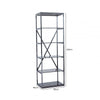 Axel 5-Tier Grey Gunmetal with Smoke Glass Display Unit - 2 Parts