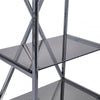 Axel 5-Tier Grey Gunmetal with Smoke Glass Display Unit - 2 Parts