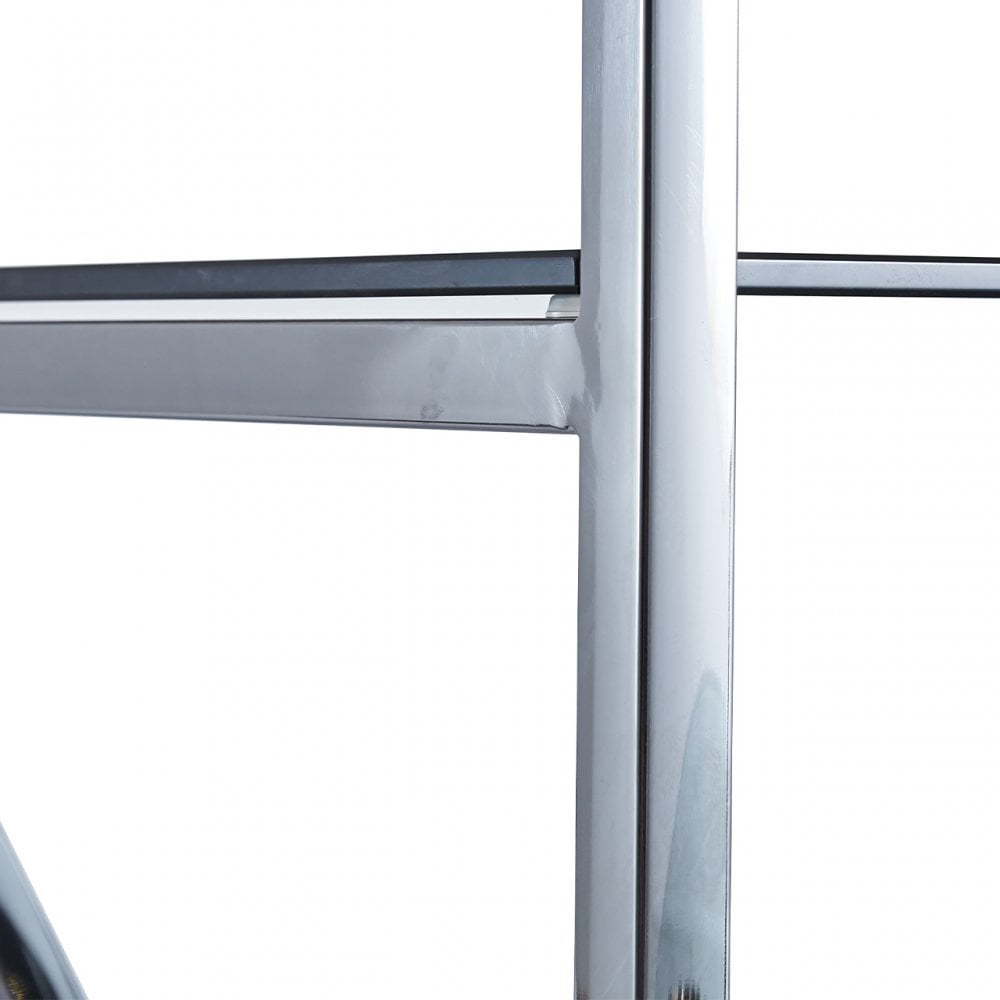 Axel 5-Tier Grey Gunmetal with Smoke Glass Display Unit - 2 Parts