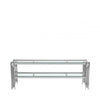 Cohen Chrome Steel Tubes Entertainment Unit with Clear Glass Shelves