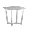 Meghan Chrome Metal End Table with Grey Faux Marble Top - 2 Parts