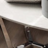 Meghan Chrome Metal End Table with Grey Faux Marble Top - 2 Parts