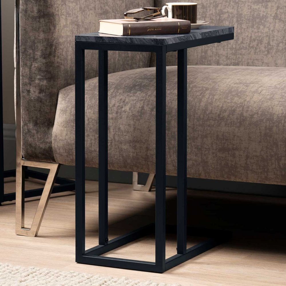 Alora Black Metal Sofa Table - KD 33