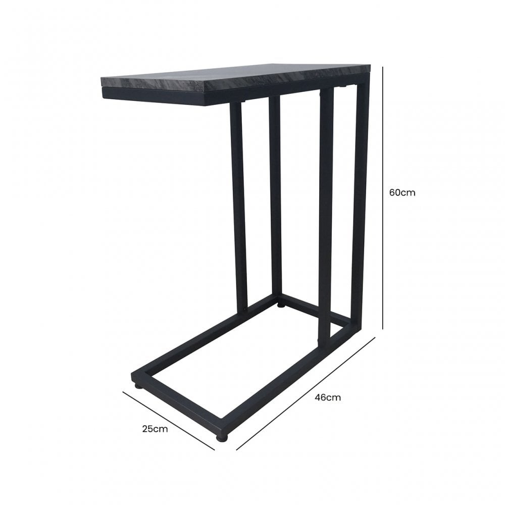 Alora Black Metal Sofa Table - KD 33
