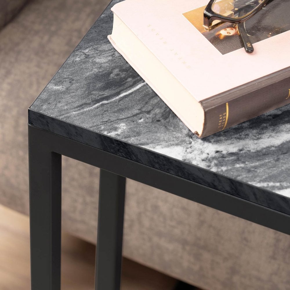 Alora Black Metal Sofa Table - KD 33