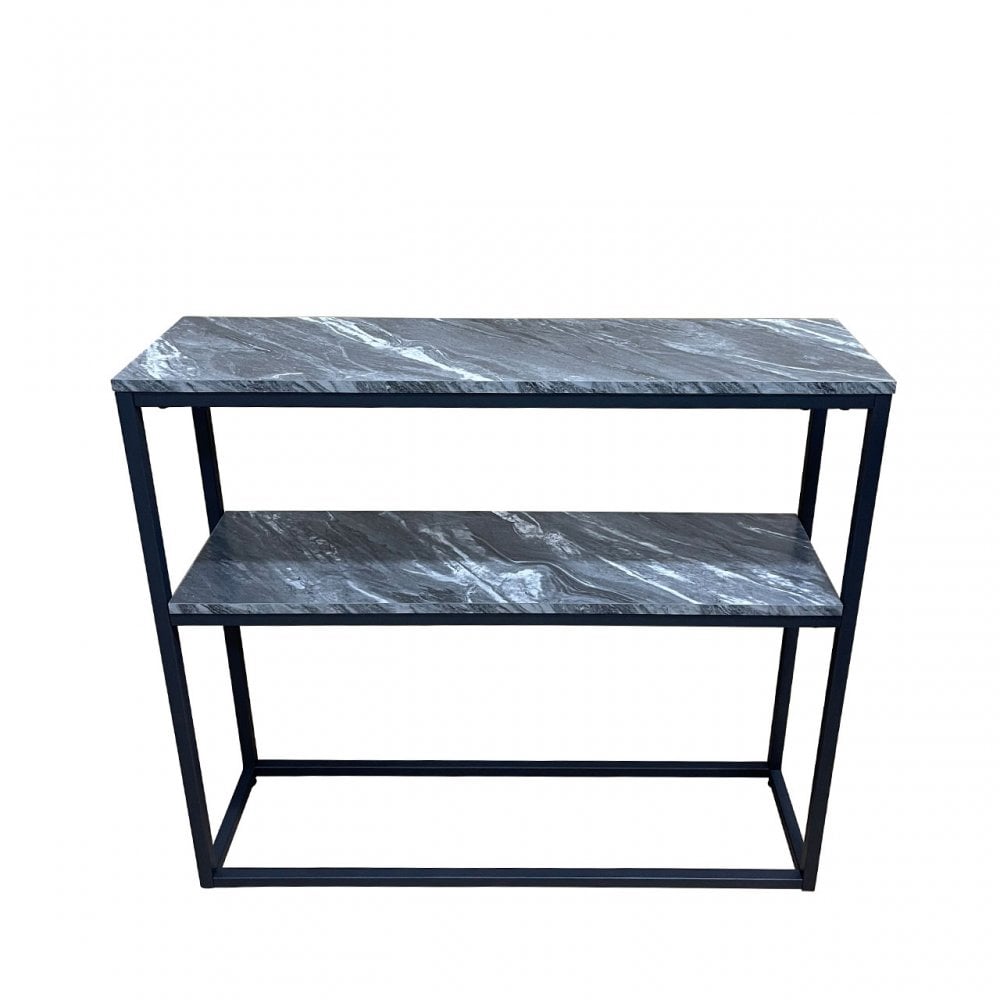 Alora Black Metal 2 Tier Console Table - KD 43