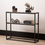 Alora Black Metal 2 Tier Console Table - KD 43
