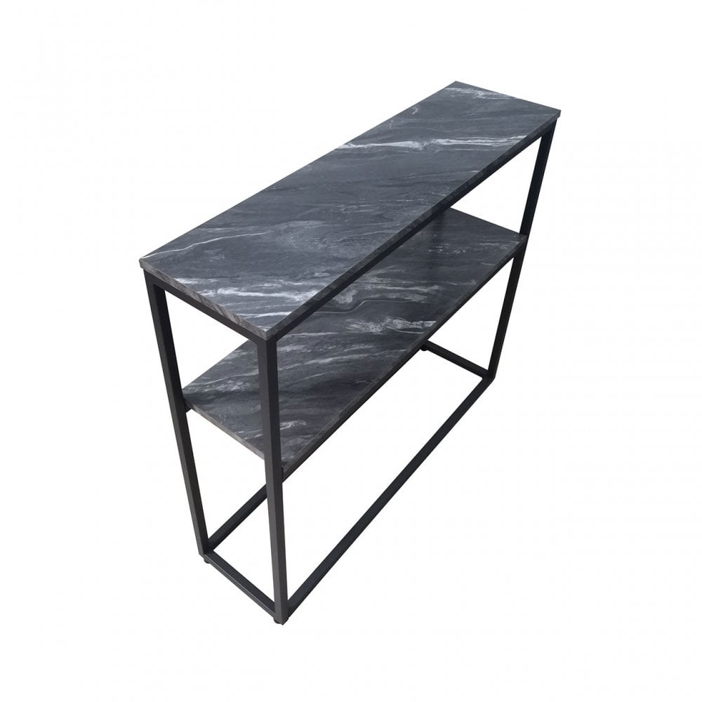 Alora Black Metal 2 Tier Console Table - KD 43