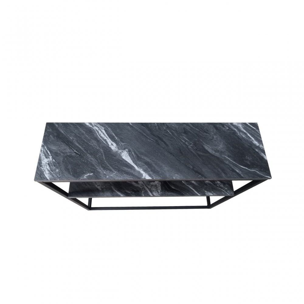 Alora Black Metal 2 Tier Console Table - KD 43