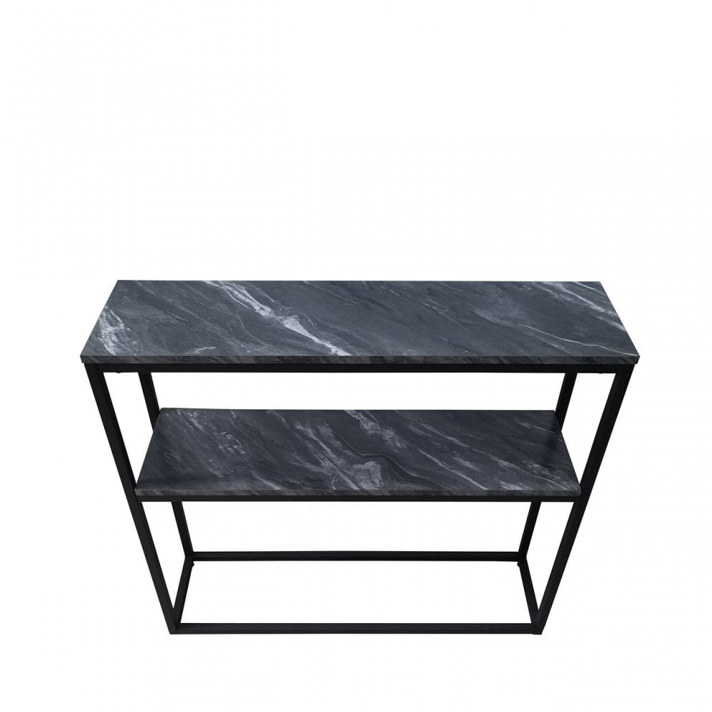 Alora Black Metal 2 Tier Console Table - KD 43