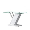 Lusso Console Table White Marble And Chrome - 3 Parts